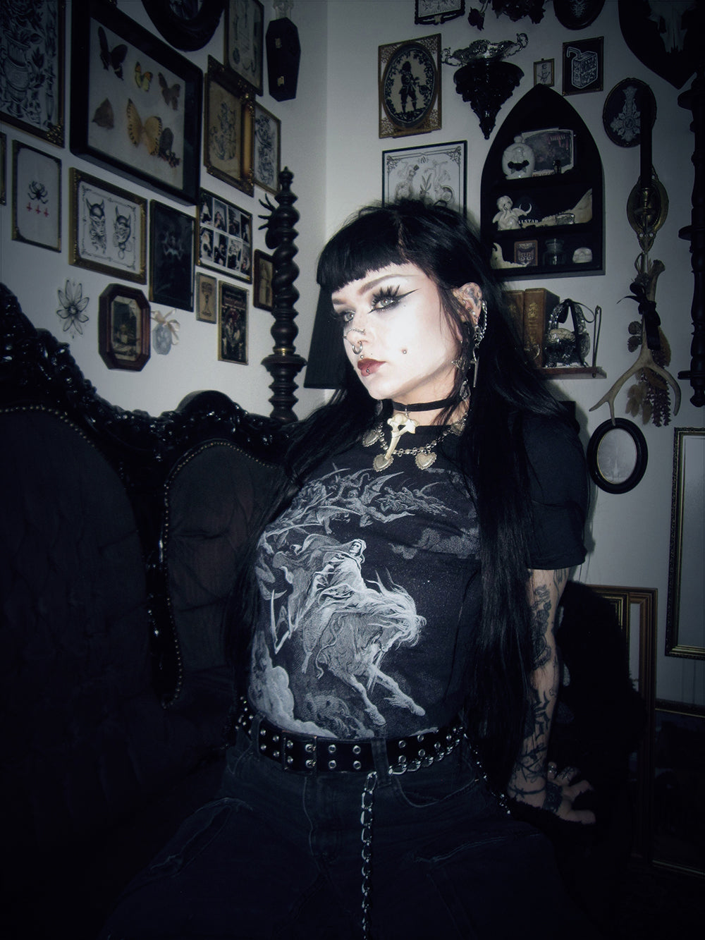 DEATH, Gustave Dore illustration - T-shirt female fitted