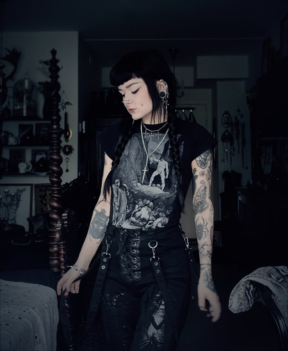 Decapitated man, Bertram De Born / dantes Inferno, Divine Comedy, Gustave Dore illustration - T-shirt female fitted