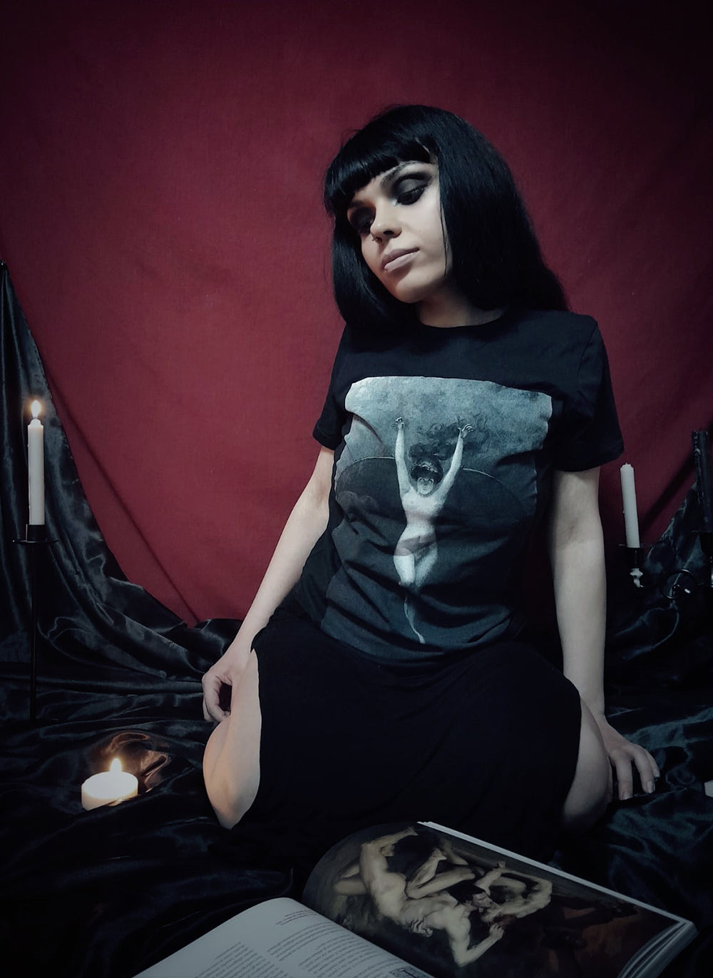 The Bat-Woman (La Femme Chauve-Souris), Albert Joseph Pénot - T-shirt female fitted