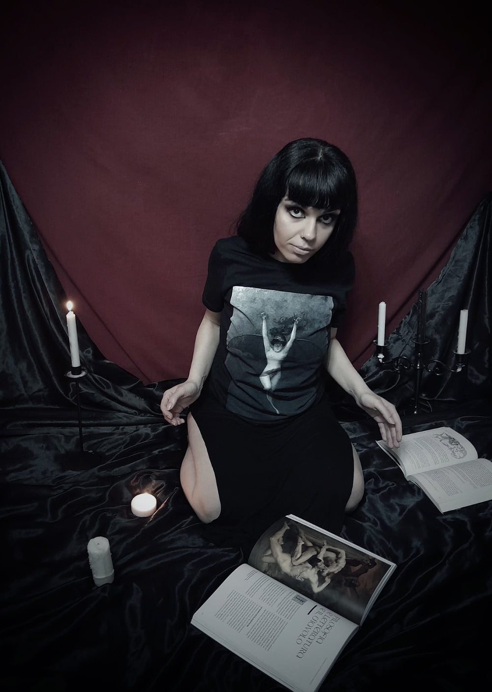 The Bat-Woman (La Femme Chauve-Souris), Albert Joseph Pénot - T-shirt female fitted