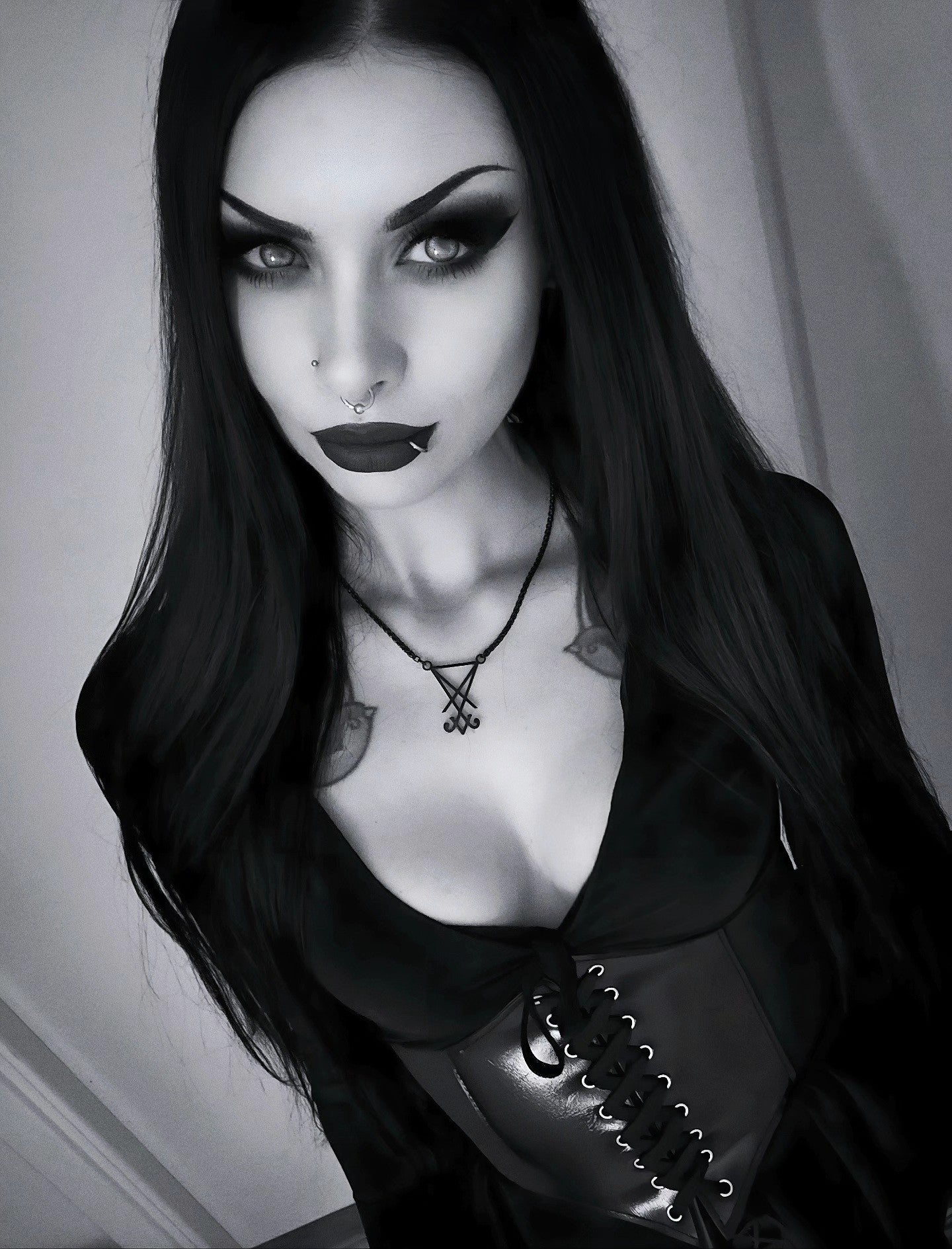 Seal of Lucifer, Lucifer sigil, black shiny version - NECKLACE