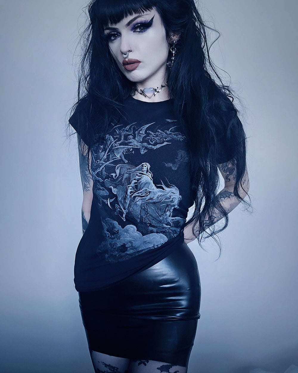 DEATH, Gustave Dore illustration - T-shirt female fitted