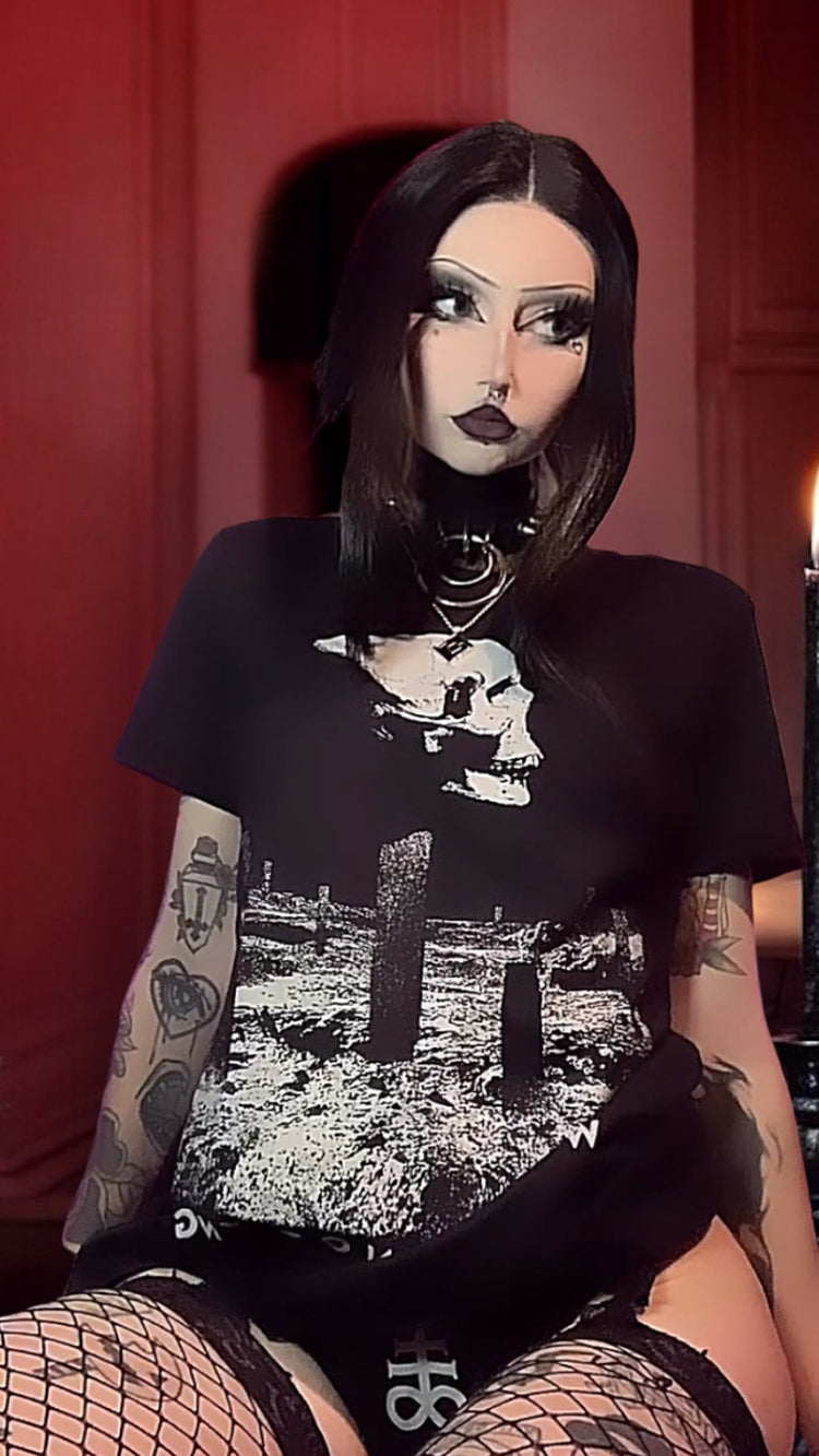 We are nothing, skull and endless universe - T-shirt female fitted