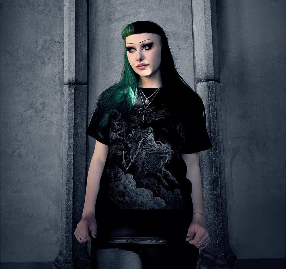 The Erinnys, demons, Gustave Dore illustration- T-shirt female fitted