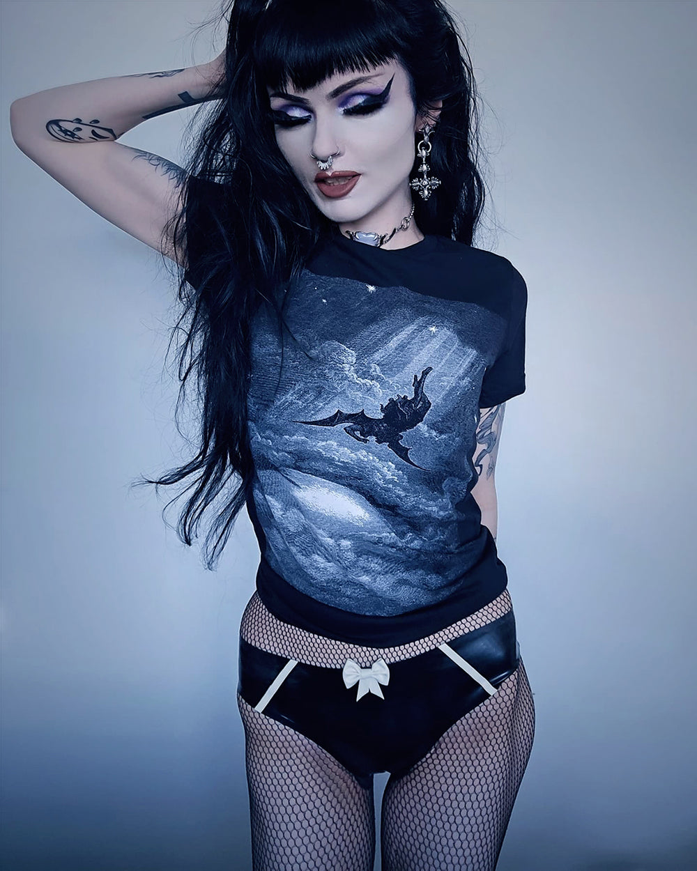 Fall of Lucifer, Satan, by Gustave Doré - T-shirt female fitted