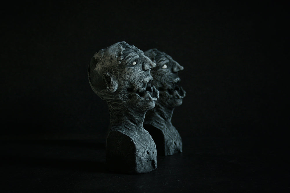 Handsculpted, handcast and painted bust "Undead bust 01" - SCULPTURE