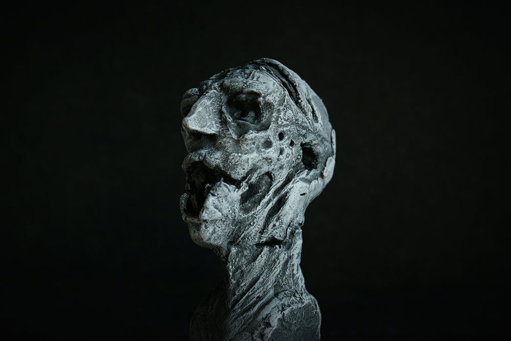 Handsculpted, handcast and painted bust "Undead bust 01" - SCULPTURE
