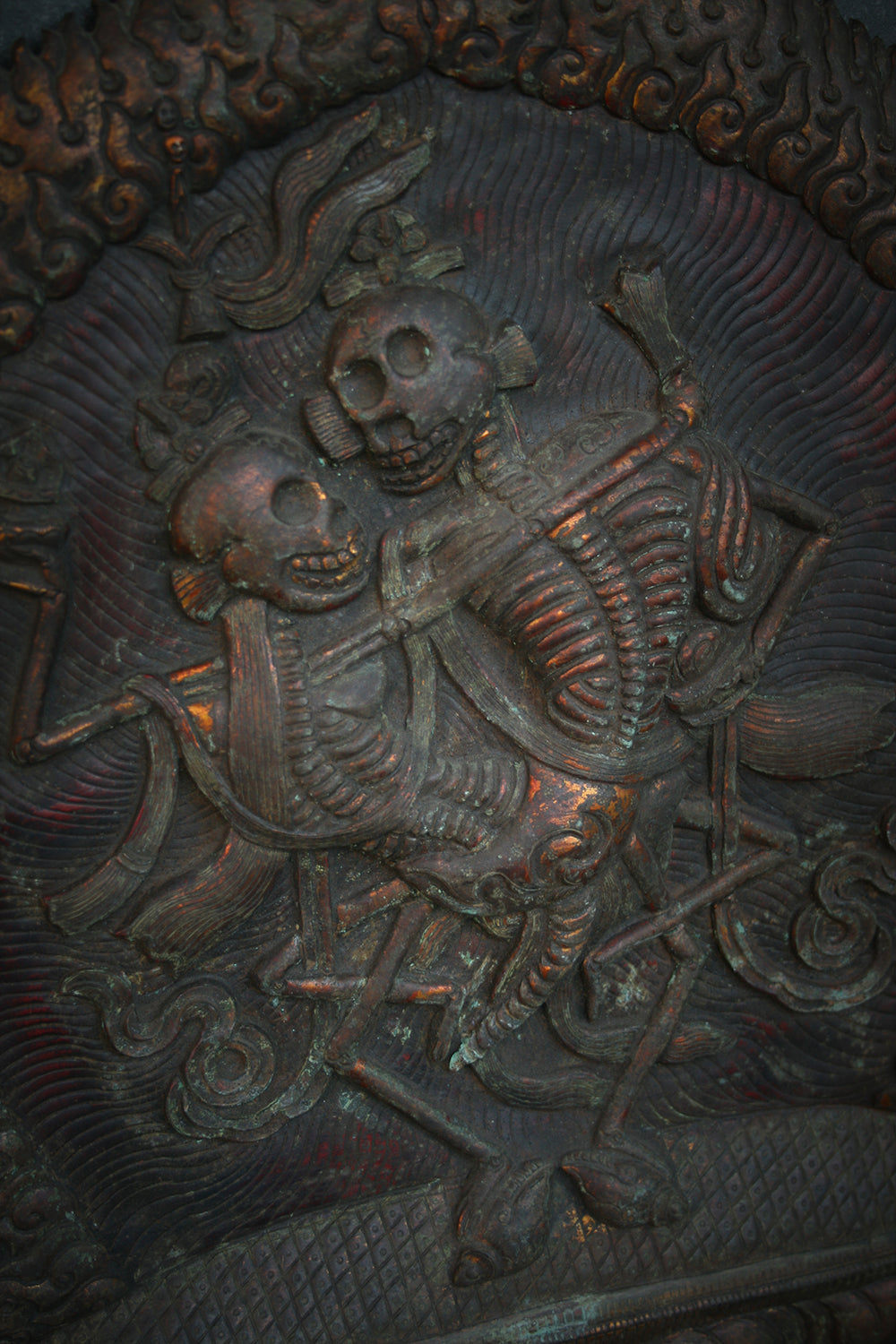 Citipati, Chitipati metal wall hanger, grand altar tablet VERSION A - RITUAL ITEM