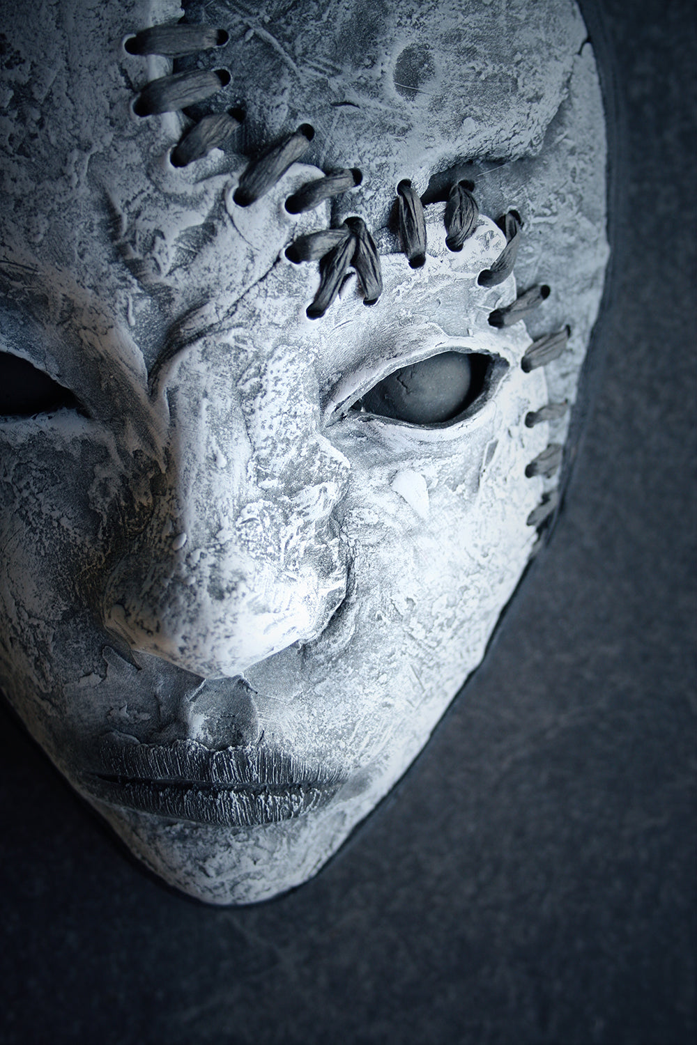 Ceramic sculpture mask "Stitched together" - SCULPTURE