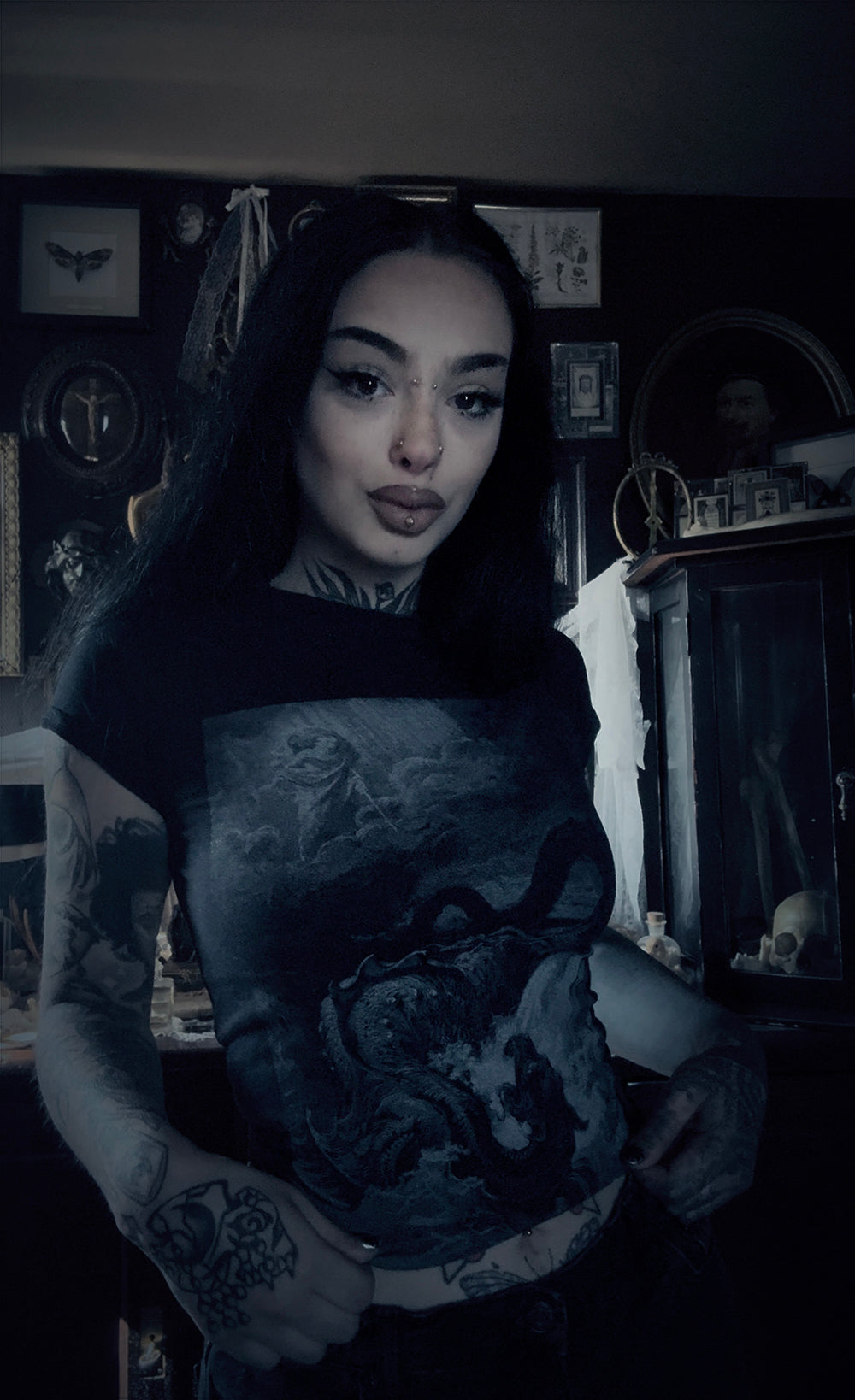 LEVIATHAN, Gustave Dore illustration - T-shirt female fitted