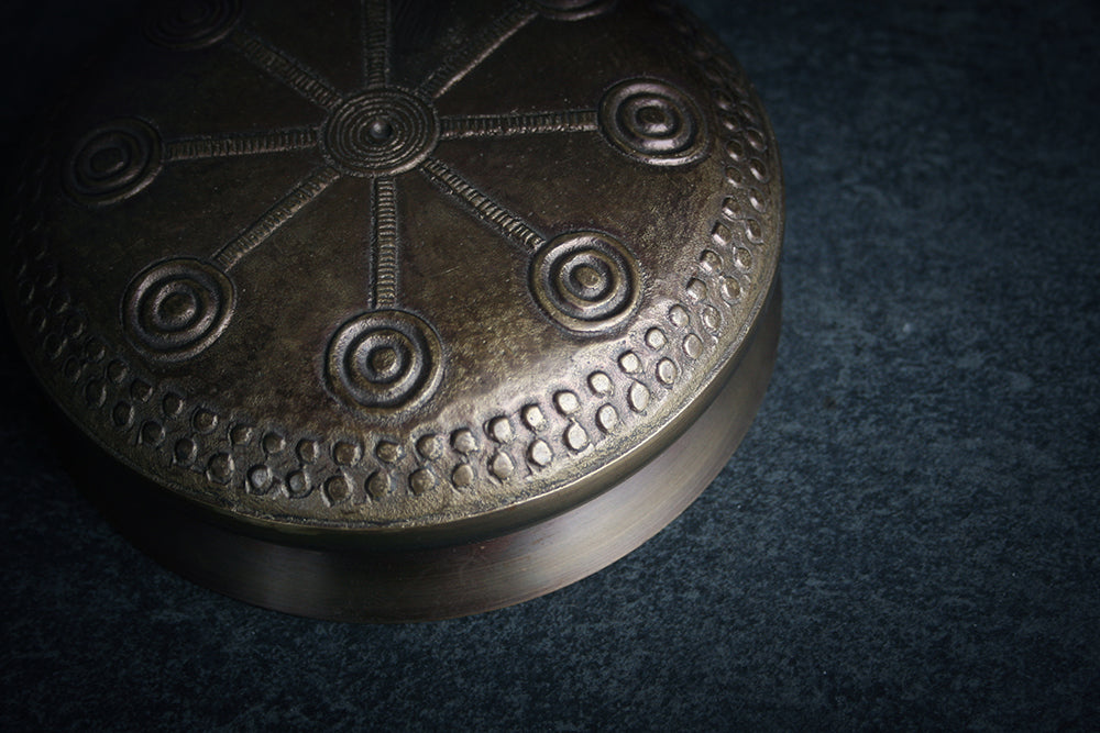 Bronze Age bowl with ornaments smaller version, historical replica from Bronze Age findings - RITUAL ITEM