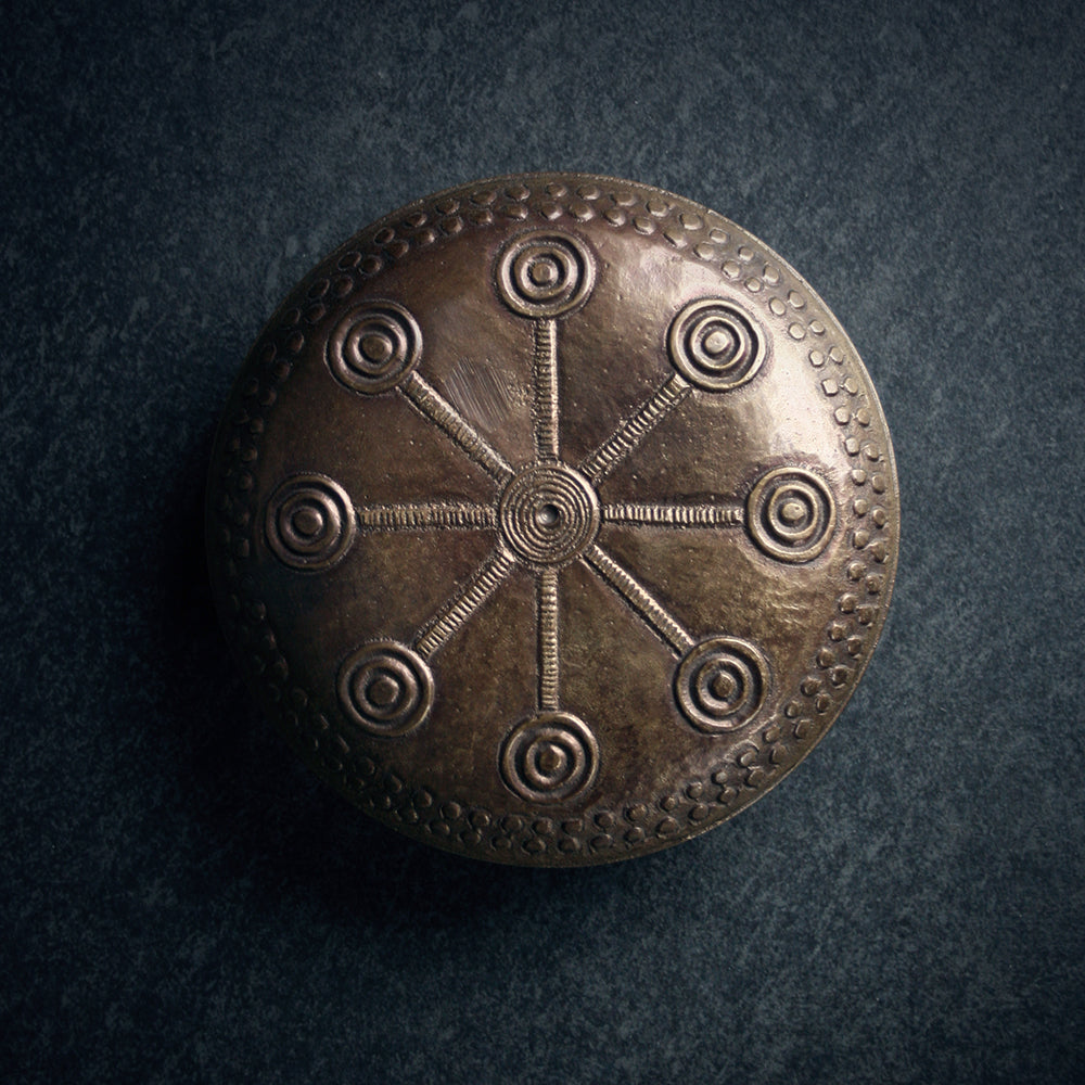 Bronze Age bowl with ornaments smaller version, historical replica from Bronze Age findings - RITUAL ITEM