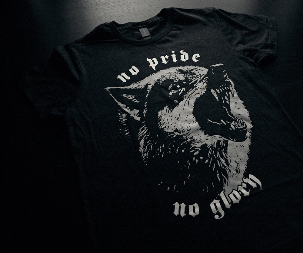 Wolf head, no pride no glory - T-shirt female fitted