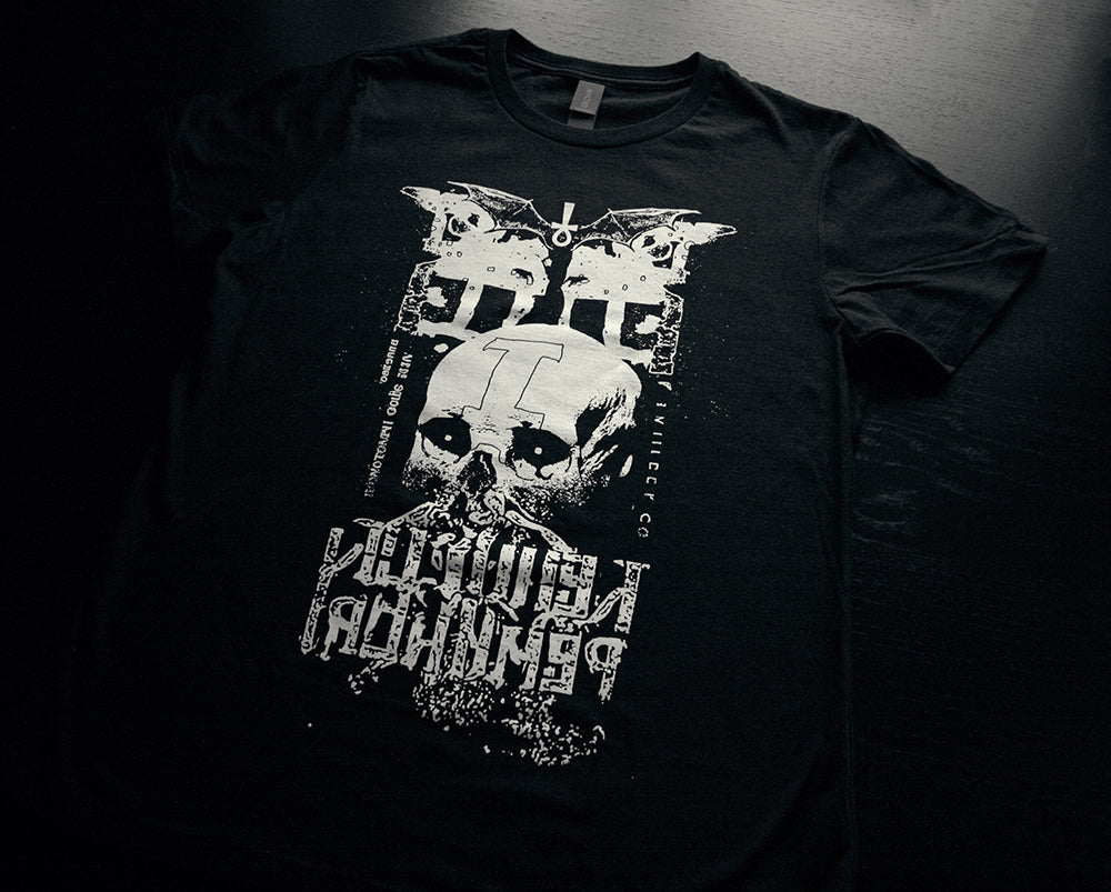 Skull with inverted Ankh - T-shirt female fitted