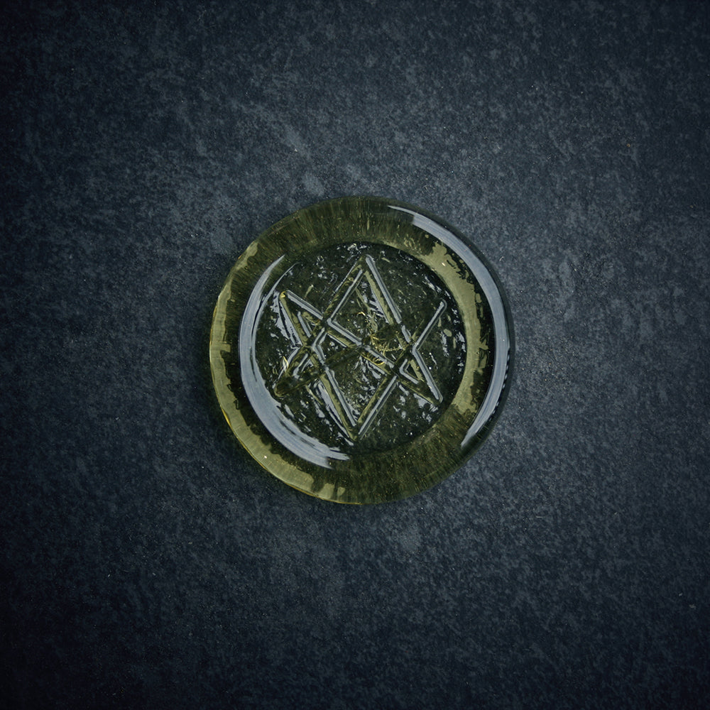 Glass sigil, Unicursal Hexagram Thelema - RITUAL ITEM