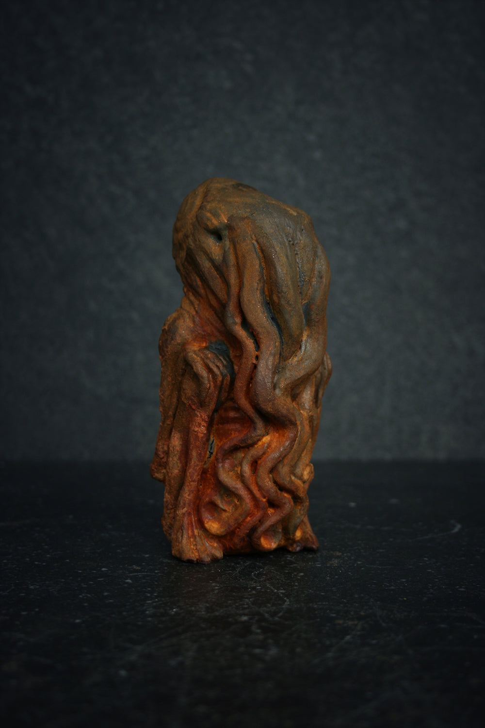 Cthulhu sculpture, handcast / hand-painted RUST edition - SCULPTURE