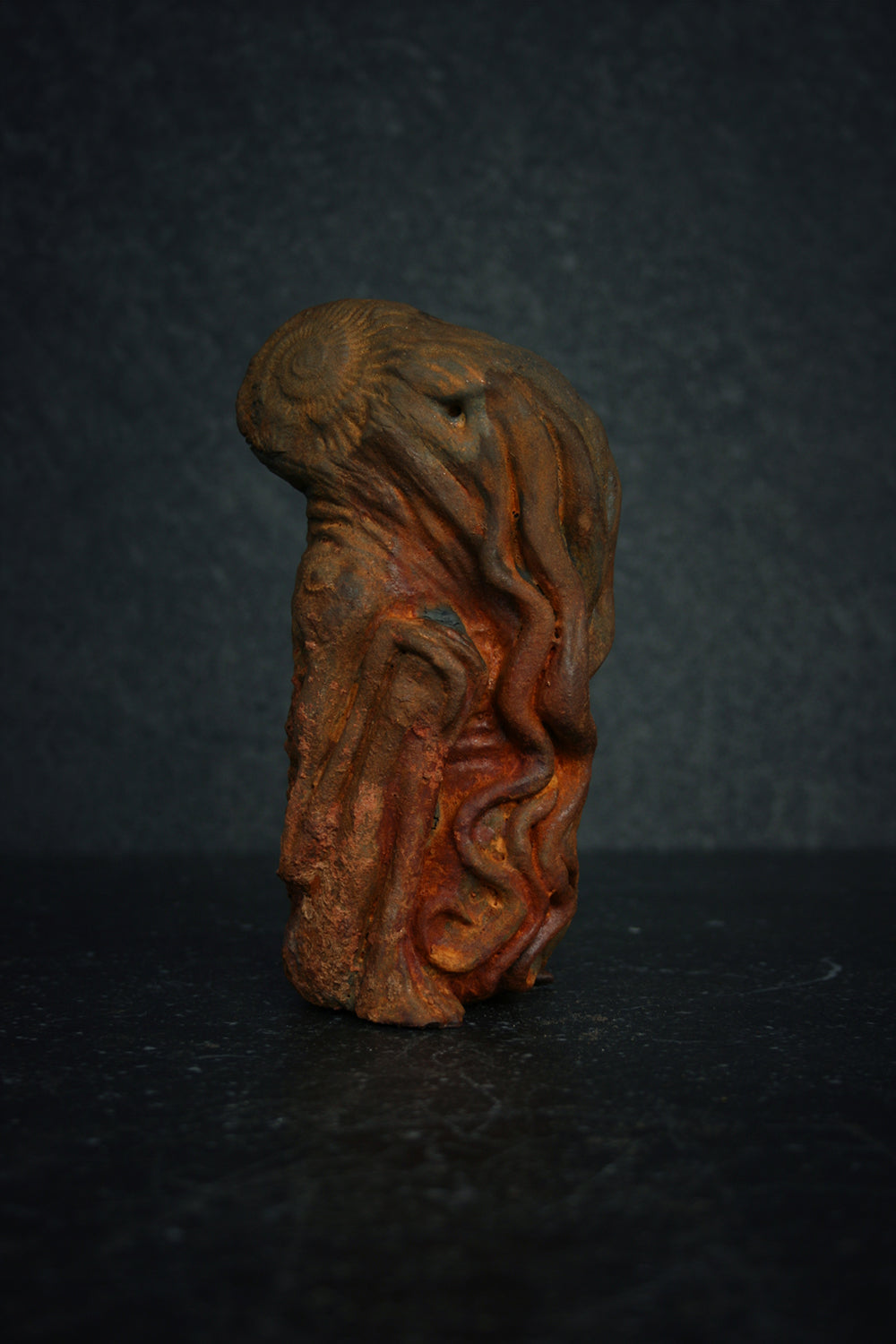 Cthulhu sculpture, handcast / hand-painted RUST edition - SCULPTURE