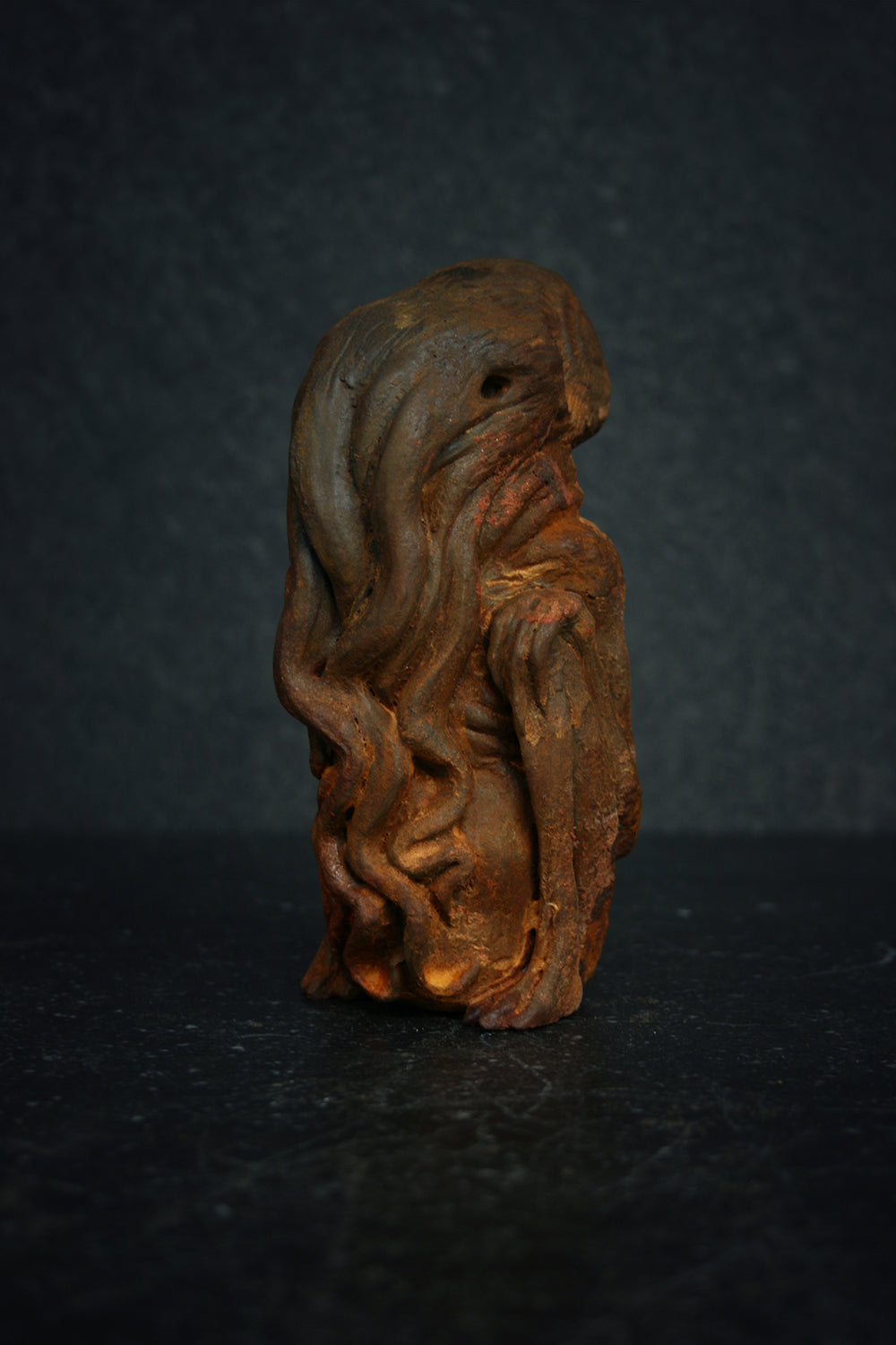 Cthulhu sculpture, handcast / hand-painted RUST edition - SCULPTURE