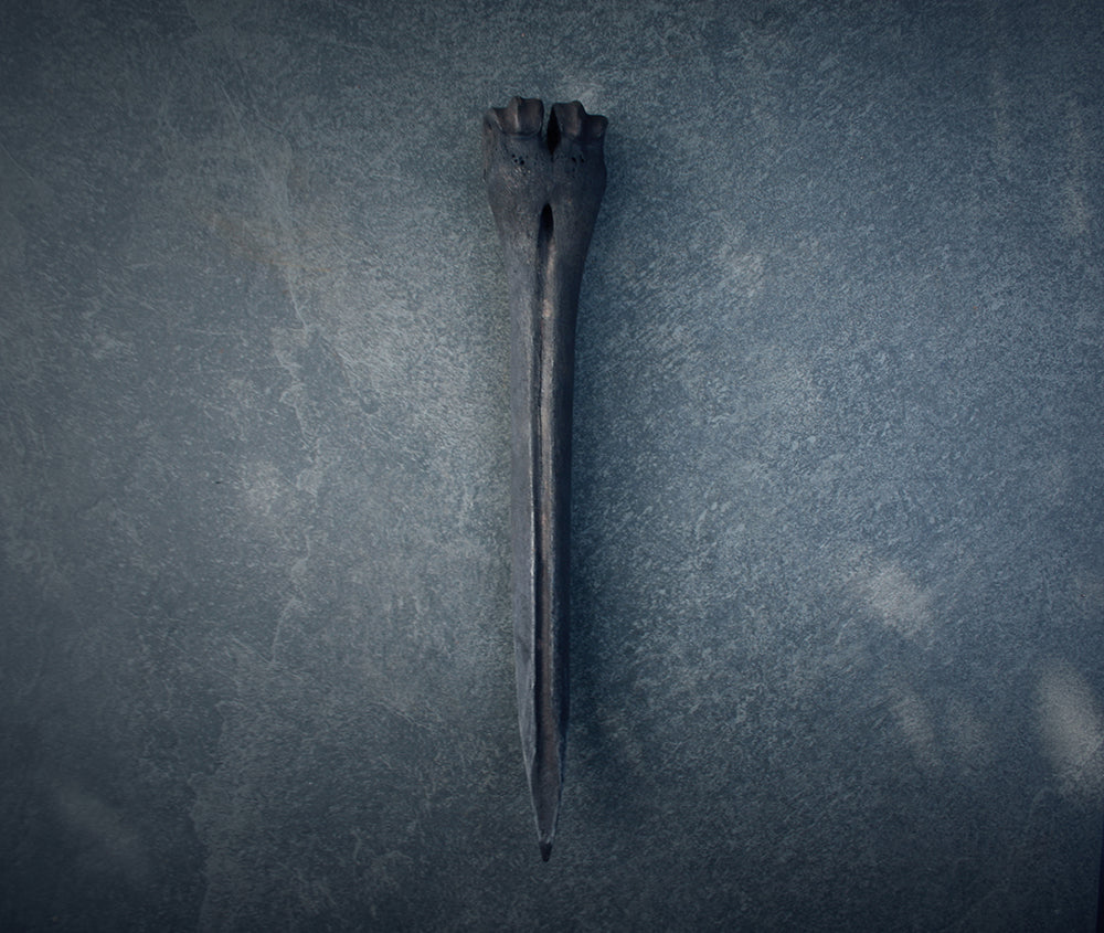 Bone dagger, black patina - RITUAL ITEM