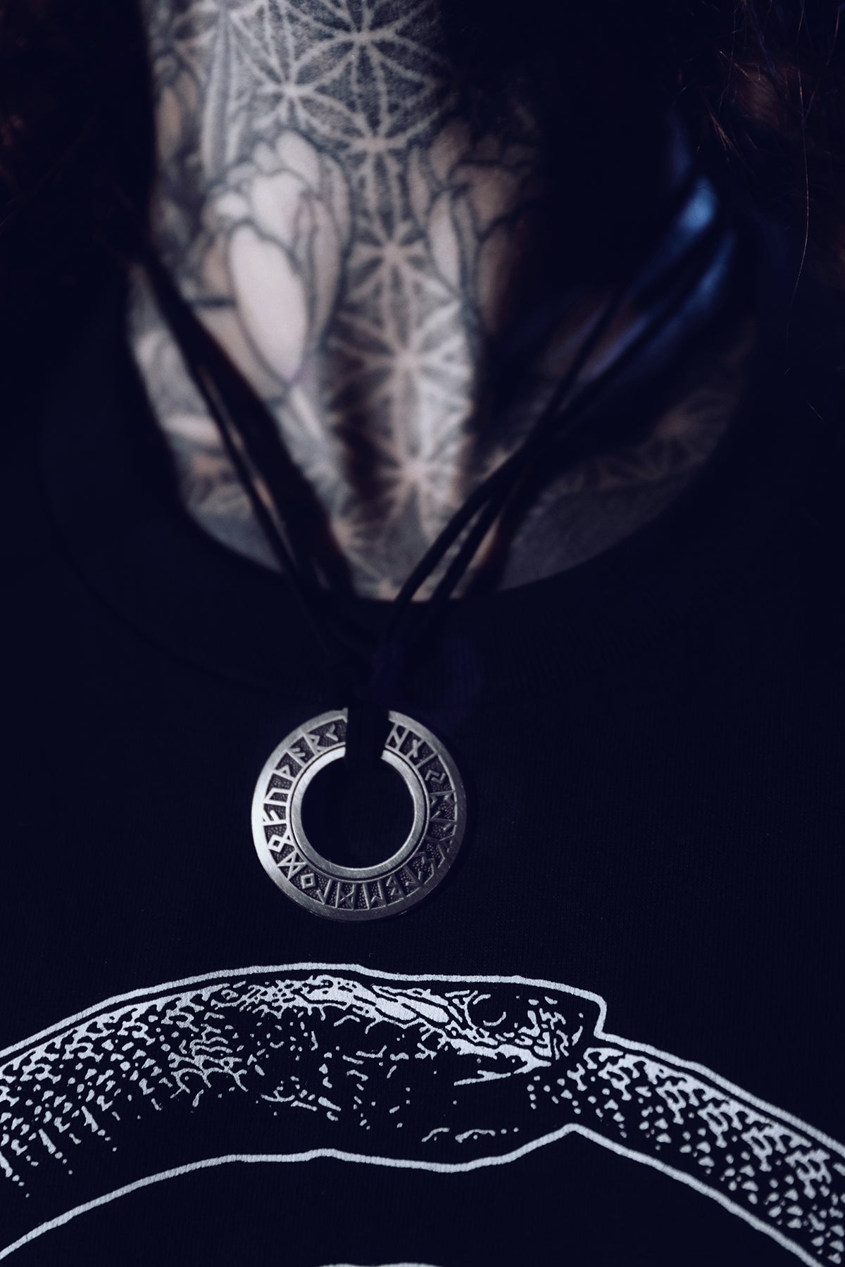 Elder futhark rune disc - NECKLACE