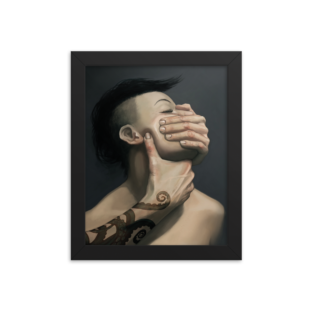 Silence, is golden - Framed poster