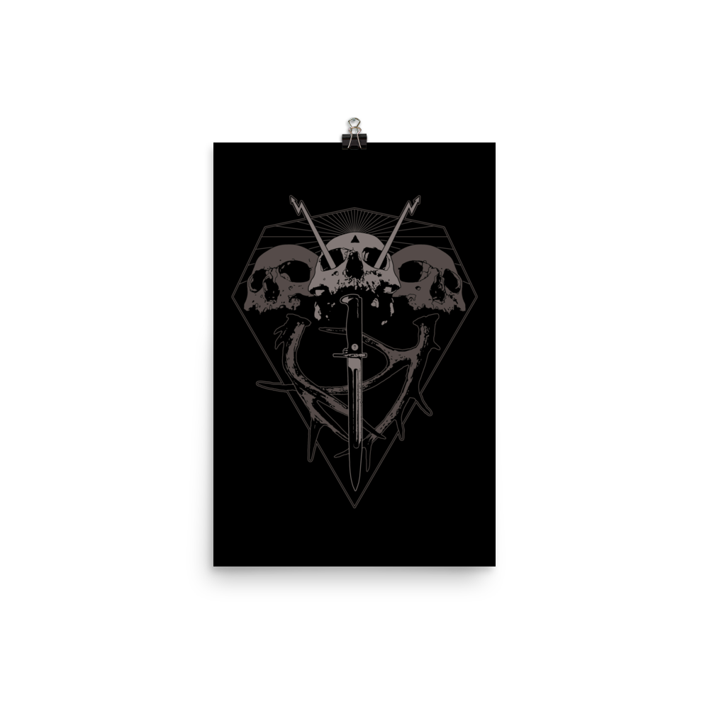 Unholy skulls - Art print