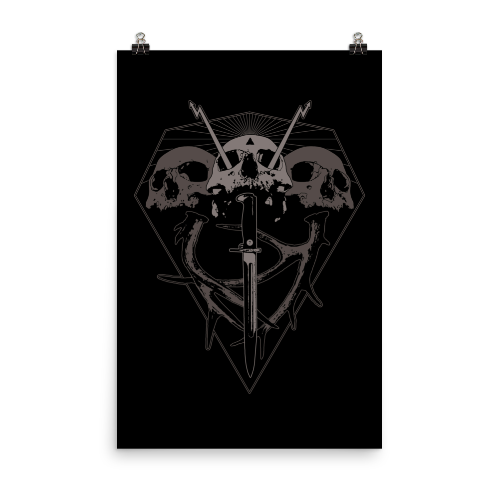 Unholy skulls - Art print