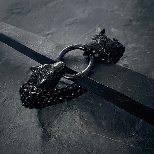 Fenrir bracelet, Wolf themed viking & celtic - BRACELETS