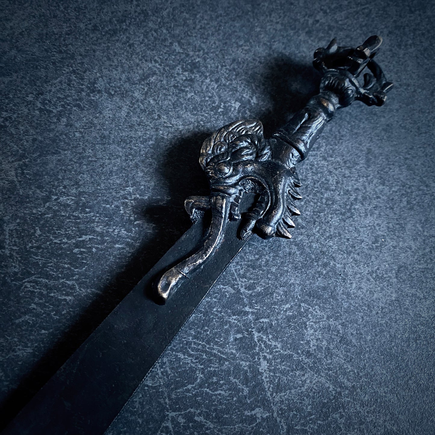 Fire Sword of Manjushri, magical ritual weapon dark patina edition - RITUAL ITEM