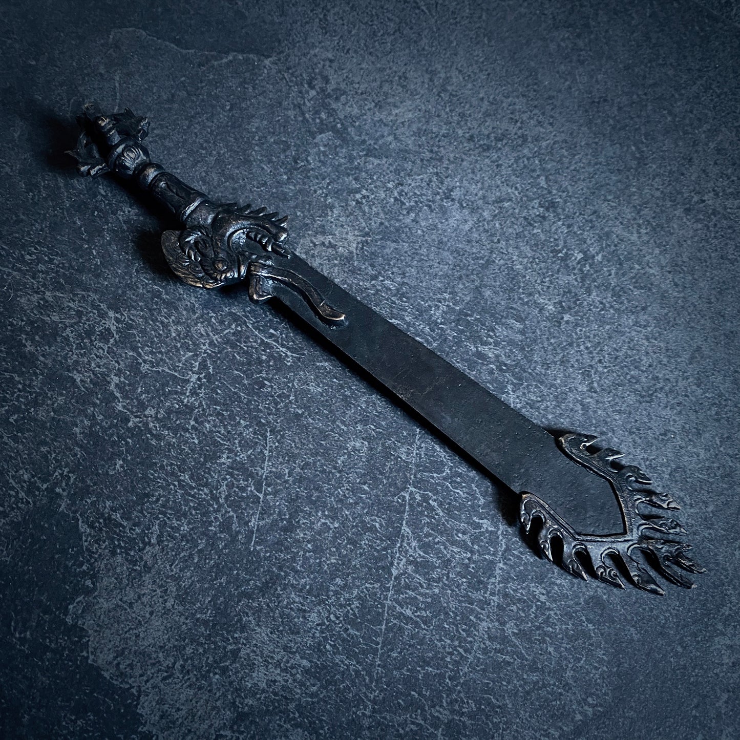 Fire Sword of Manjushri, magical ritual weapon dark patina edition - RITUAL ITEM