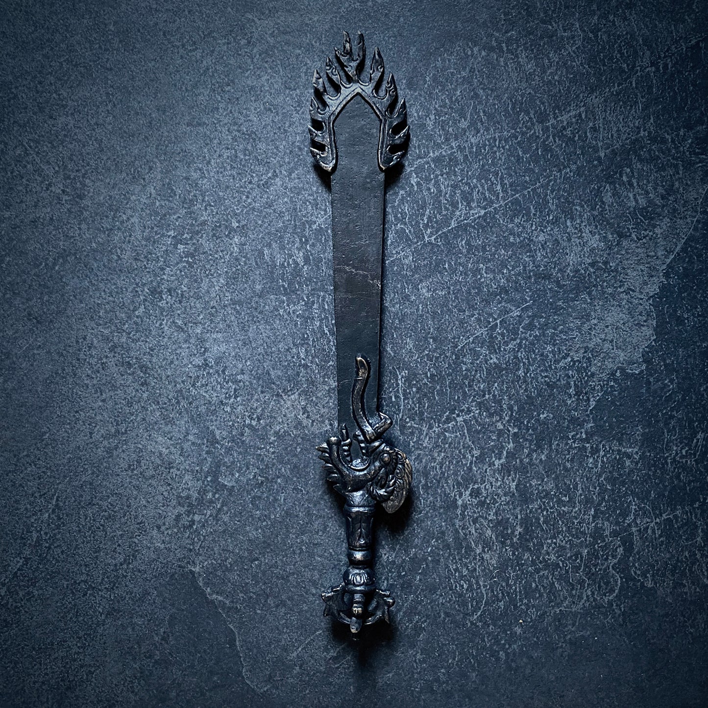 Fire Sword of Manjushri, magical ritual weapon dark patina edition - RITUAL ITEM