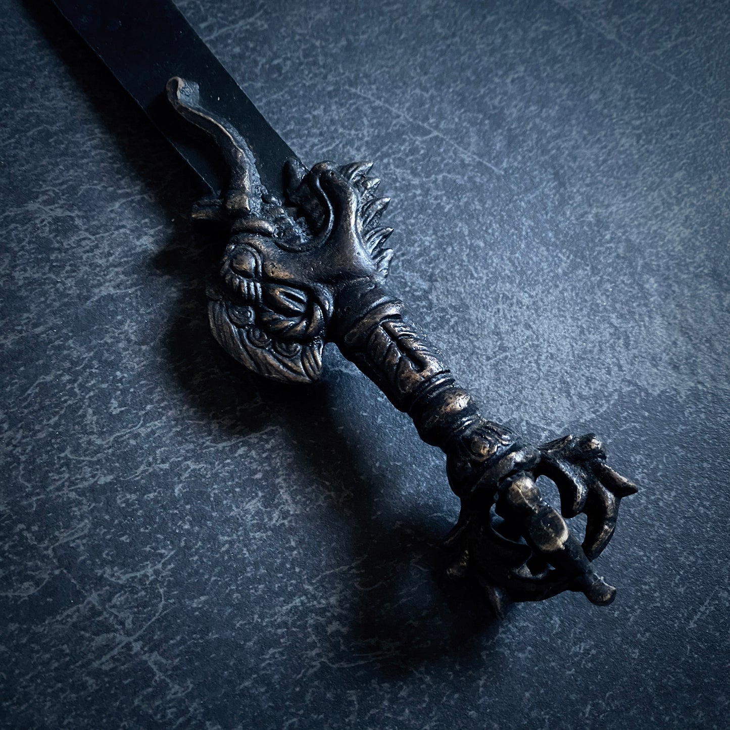 Fire Sword of Manjushri, magical ritual weapon dark patina edition - RITUAL ITEM