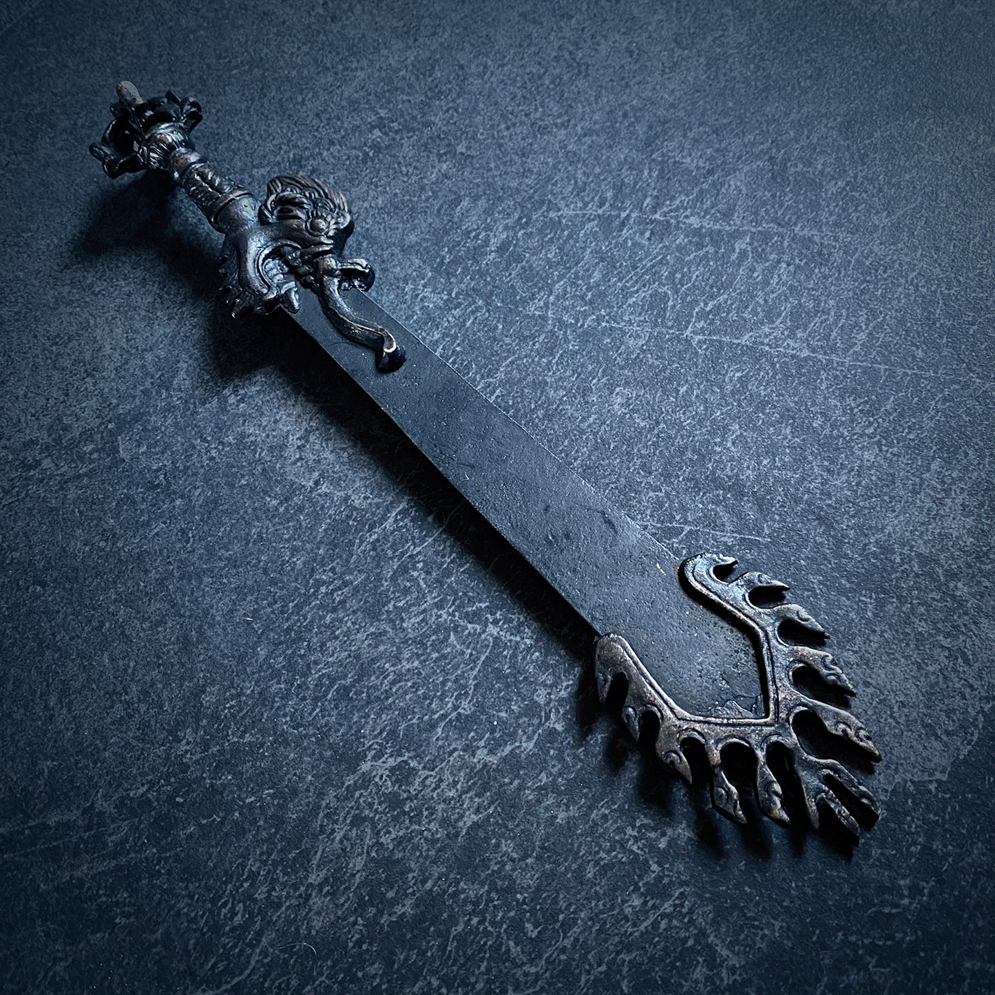 Fire Sword of Manjushri, magical ritual weapon dark patina edition - RITUAL ITEM