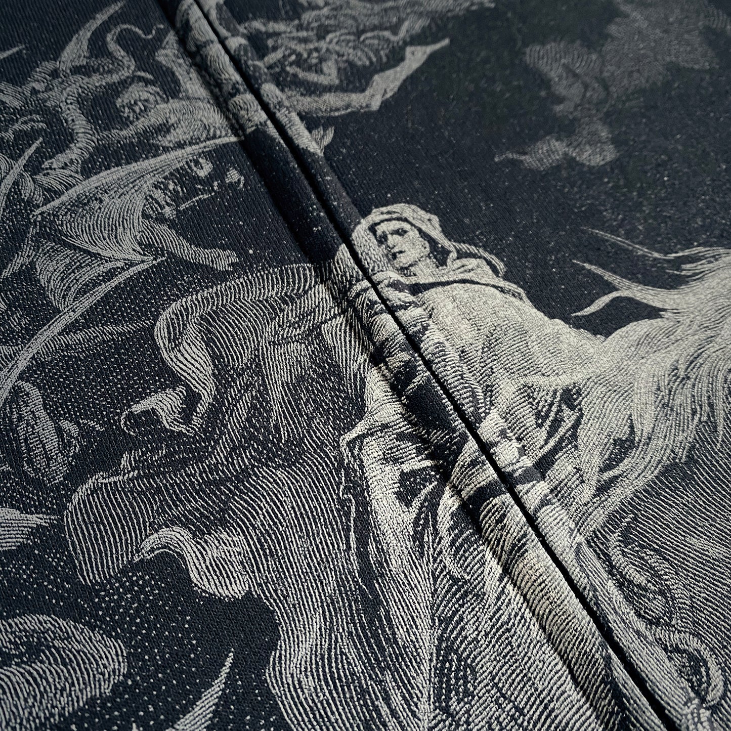 DEATH, Gustave Doré illustration zip-up hoodie - HOODIE