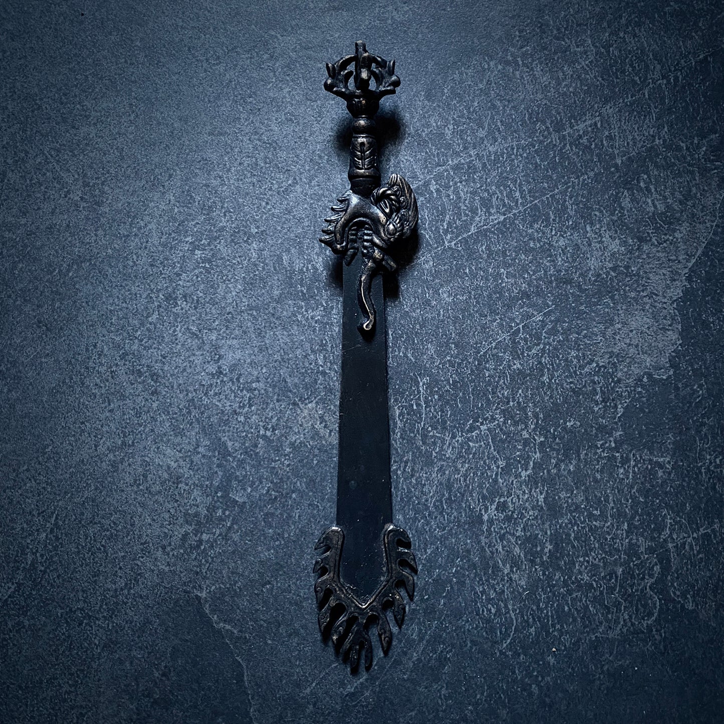 Fire Sword of Manjushri, magical ritual weapon dark patina edition - RITUAL ITEM