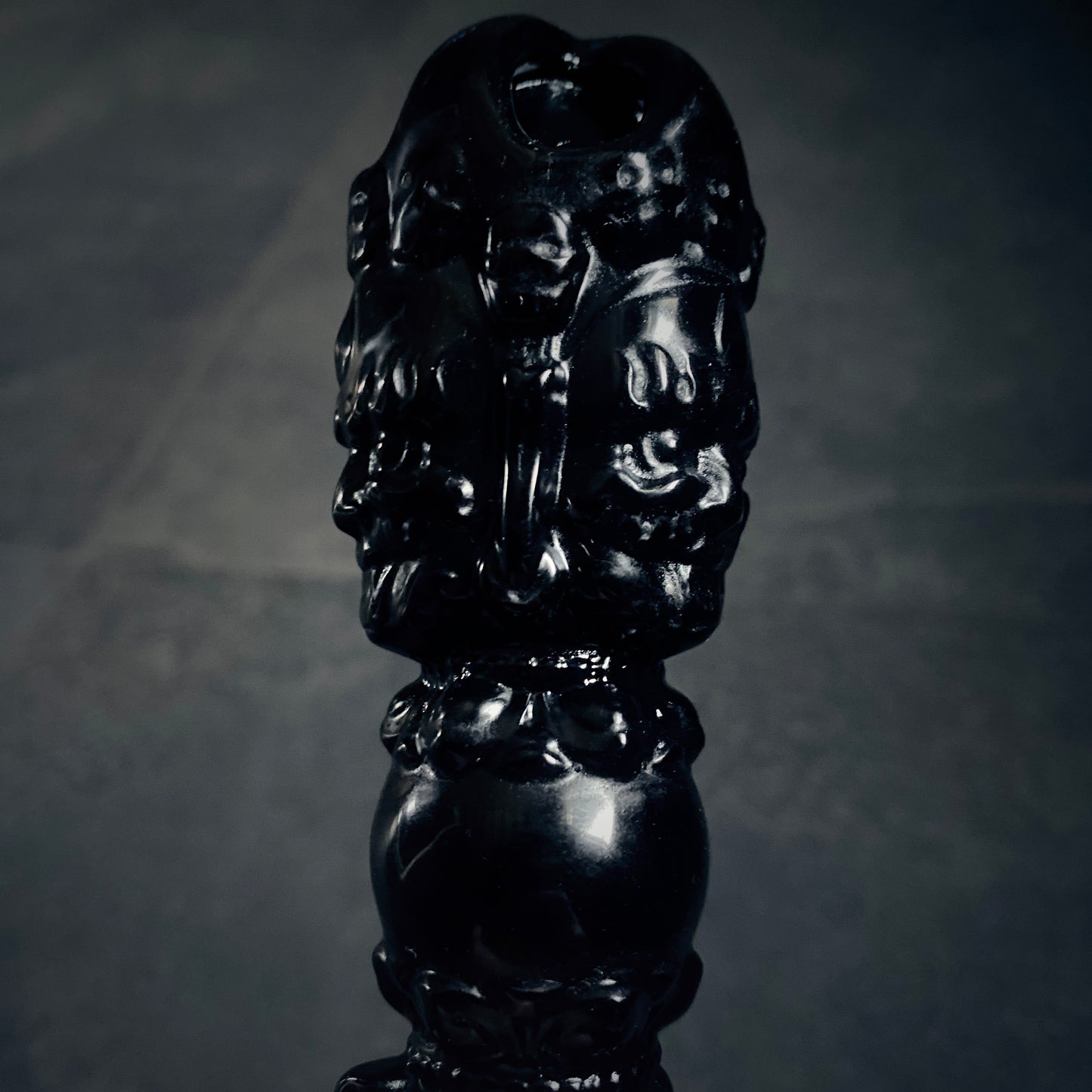 Phurpa (phurba, kīla, kila) Tibetan ritual dagger in black obsidian - RITUAL ITEM