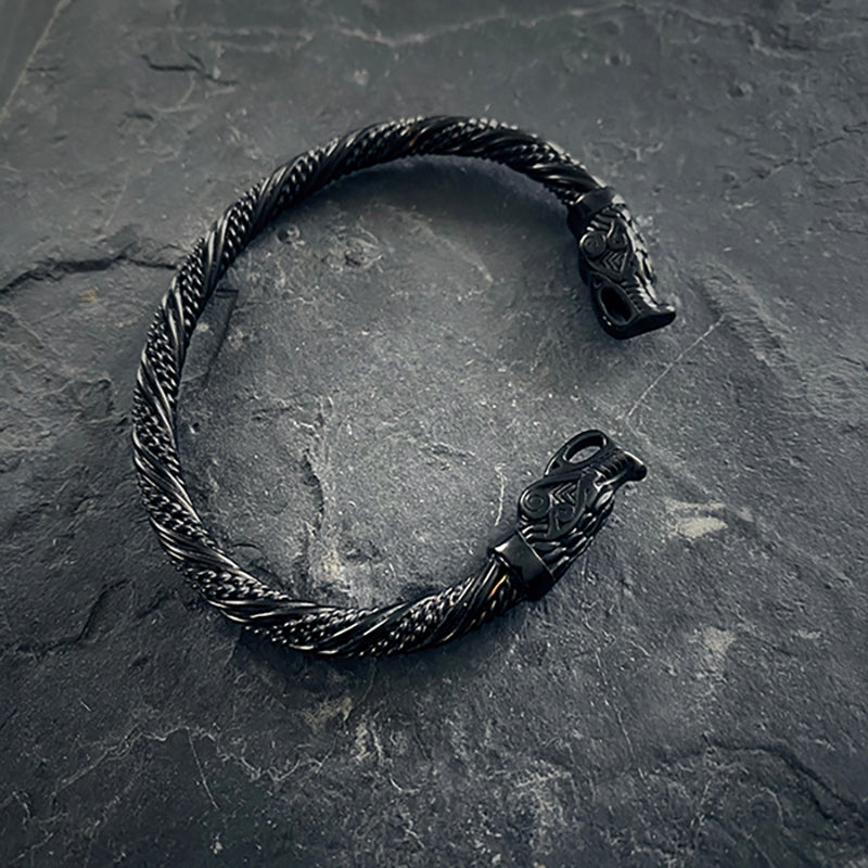 Berserkr, berserker, Bear themed viking & celtic bangle, bracelet - BRACELETS