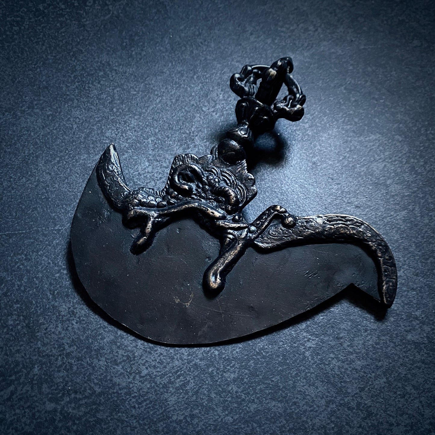 Kartika flaying knife, with vajra handle - RITUAL ITEM