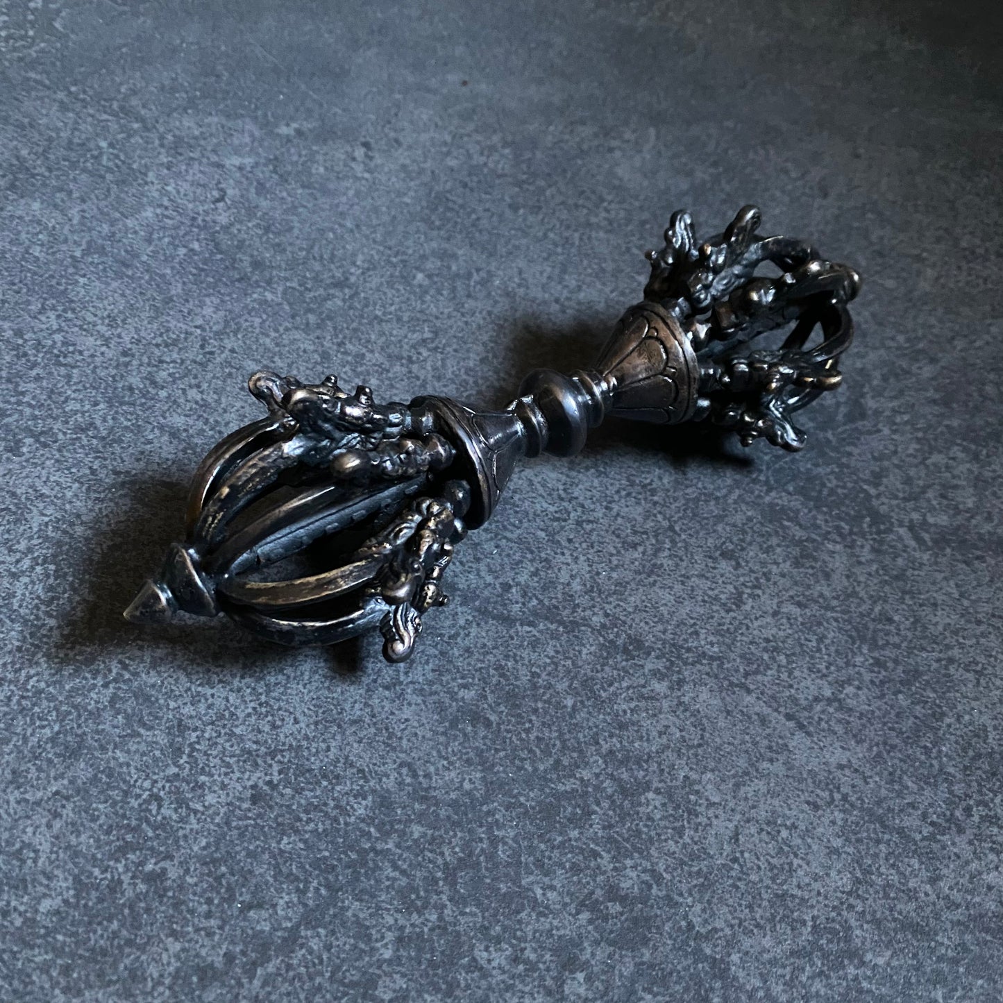 Oversized Vajra, dorje, magical ritual weapon black patina edition - RITUAL ITEM
