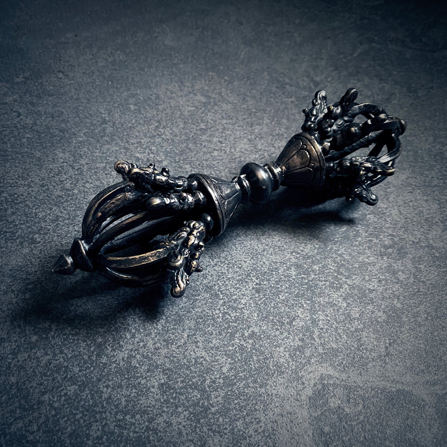 Oversized Vajra, dorje, magical ritual weapon black patina edition - RITUAL ITEM