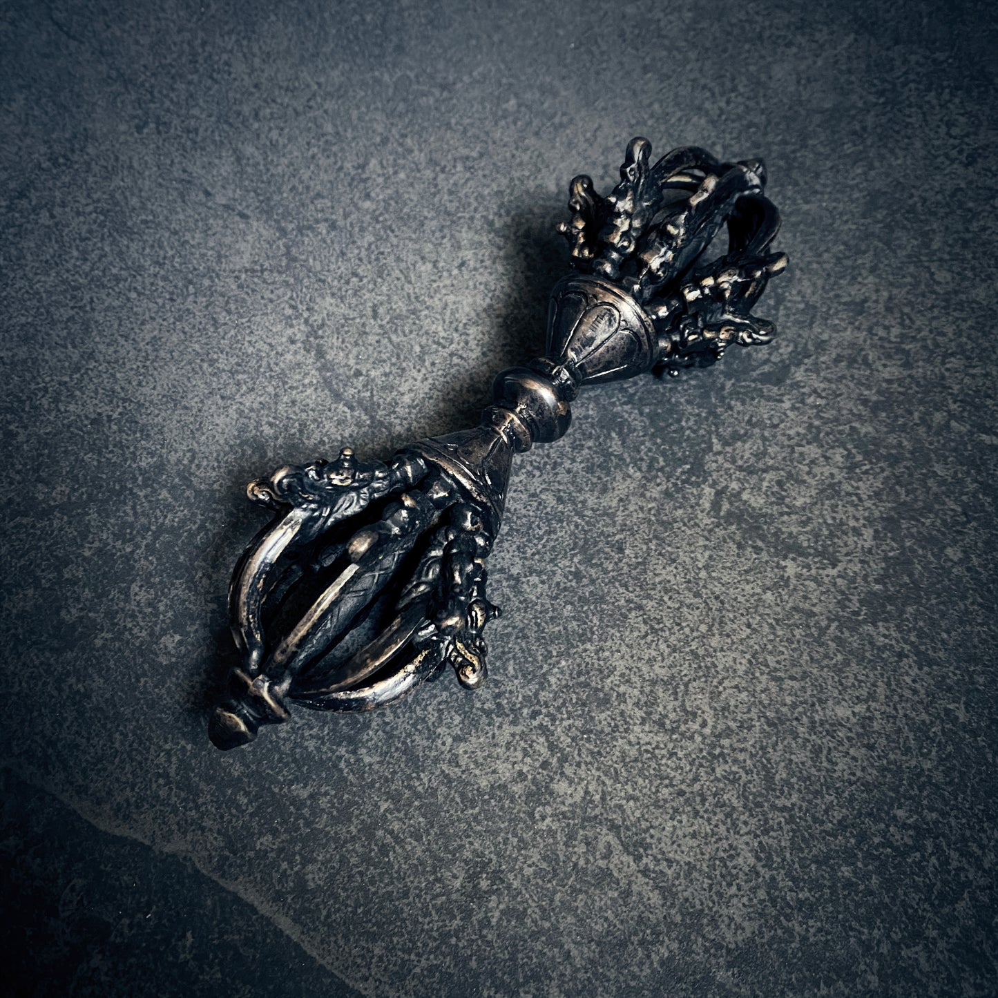 Oversized Vajra, dorje, magical ritual weapon black patina edition - RITUAL ITEM