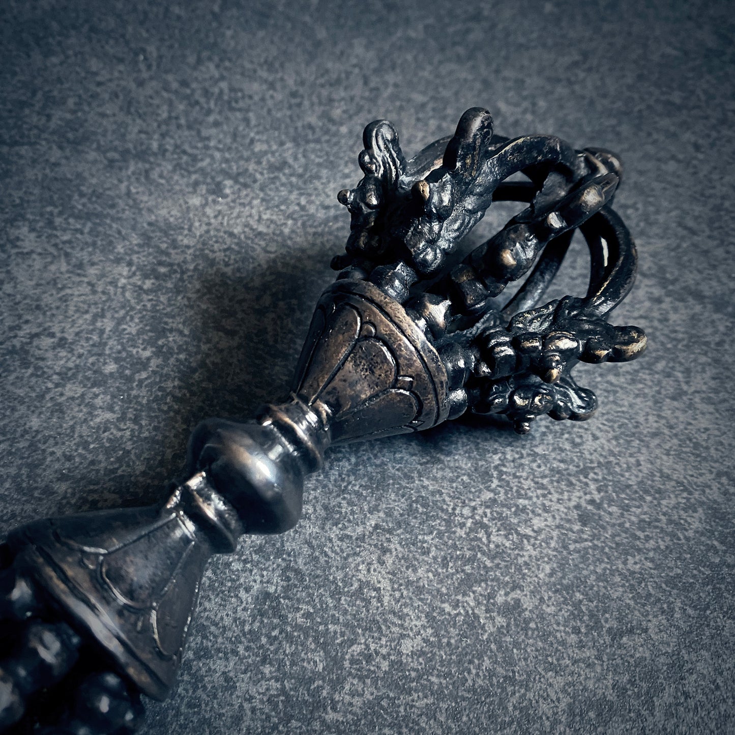Oversized Vajra, dorje, magical ritual weapon black patina edition - RITUAL ITEM