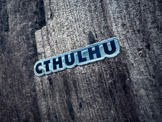 Cthulhu text black and silver - PIN