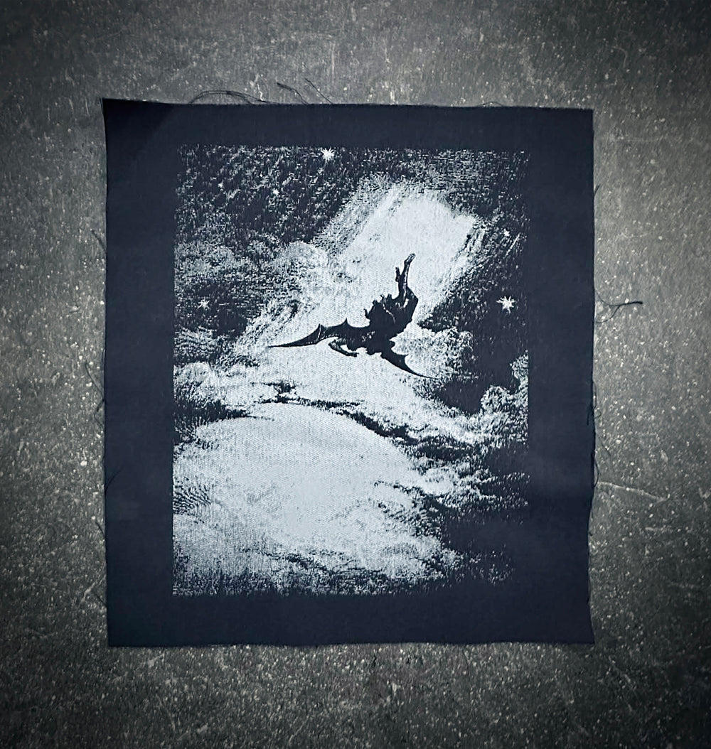 Lucifer falling, Gustave Doré, dark grey version - BACK PATCH