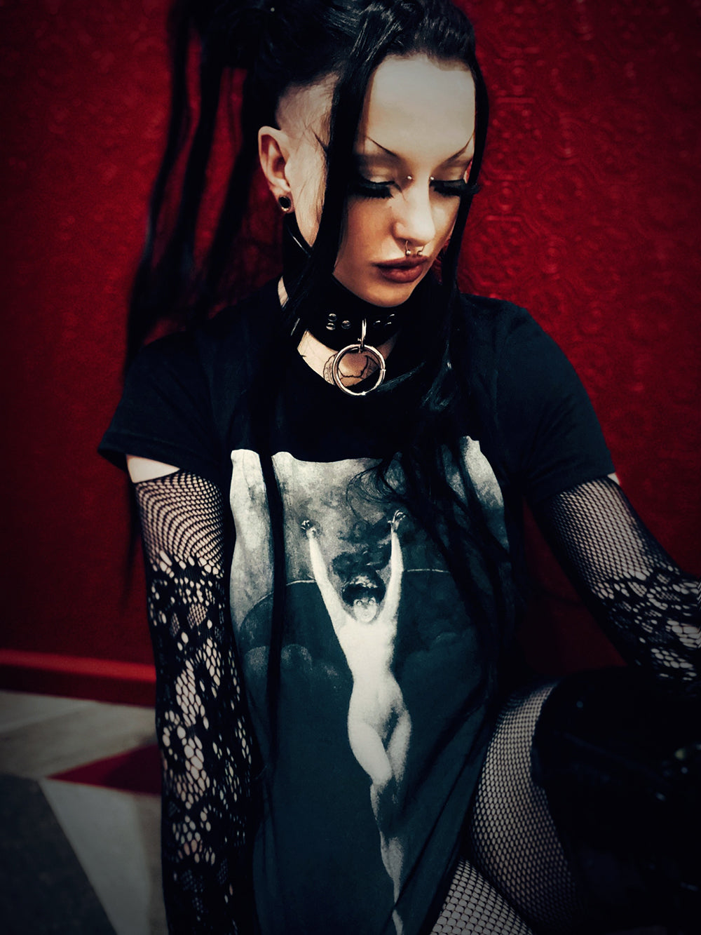The Bat-Woman (La Femme Chauve-Souris), Albert Joseph Pénot - T-shirt female fitted