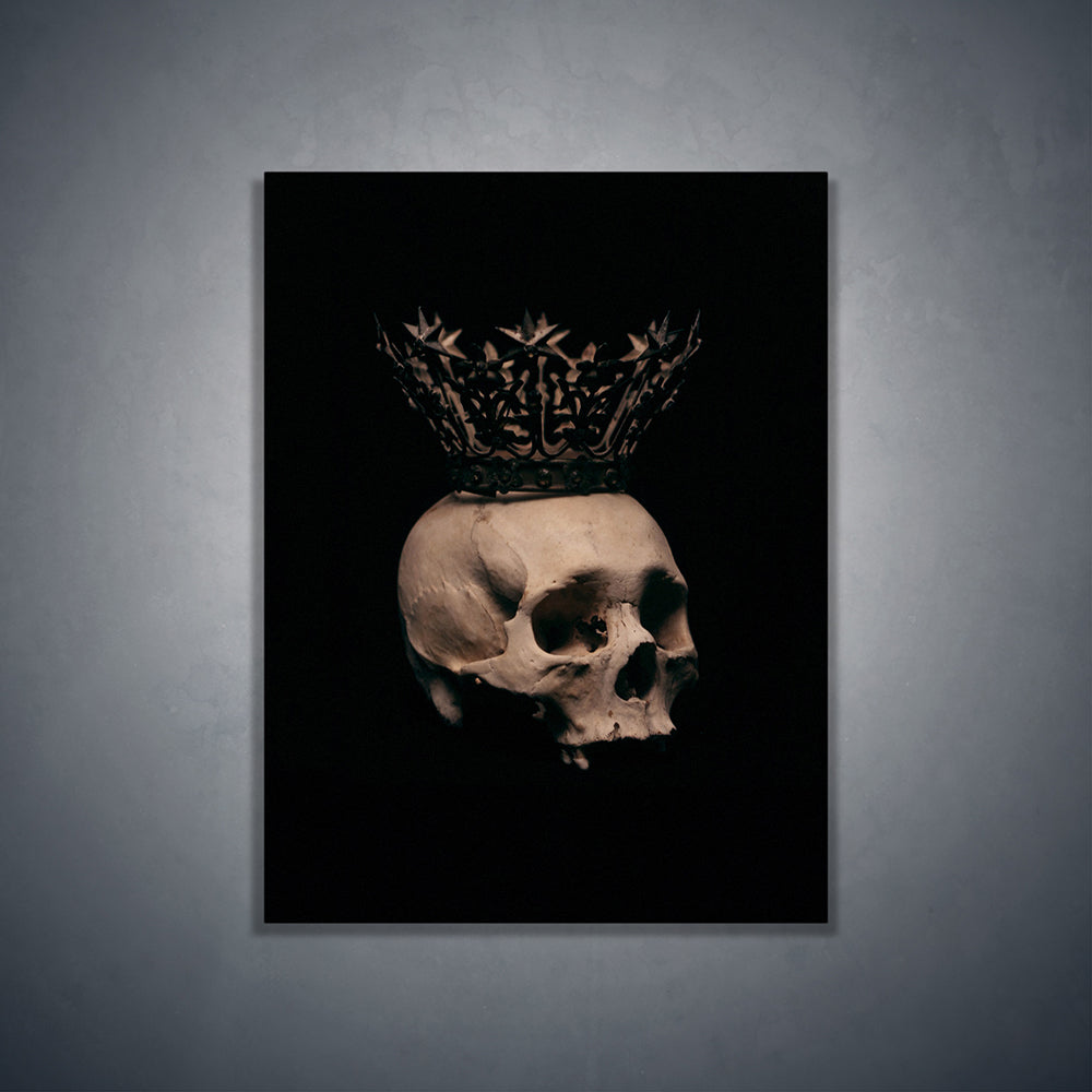 Skull With Crown Real Human Skull Photography Art Print Torvenius 