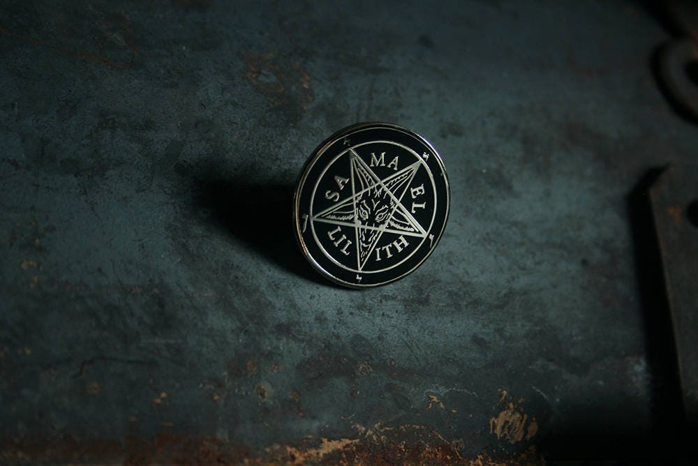 Pentagram Baphomet seal, Satan/Lilith/Samael/Leviathan - PIN