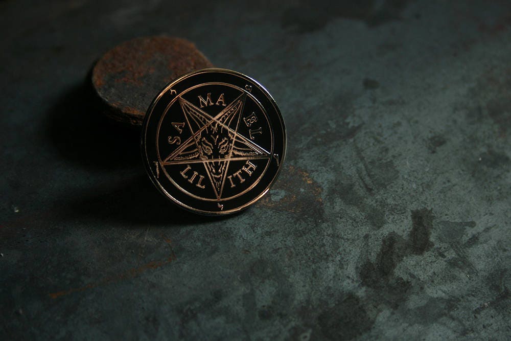 Pentagram Baphomet seal, Satan/Lilith/Samael/Leviathan - PIN