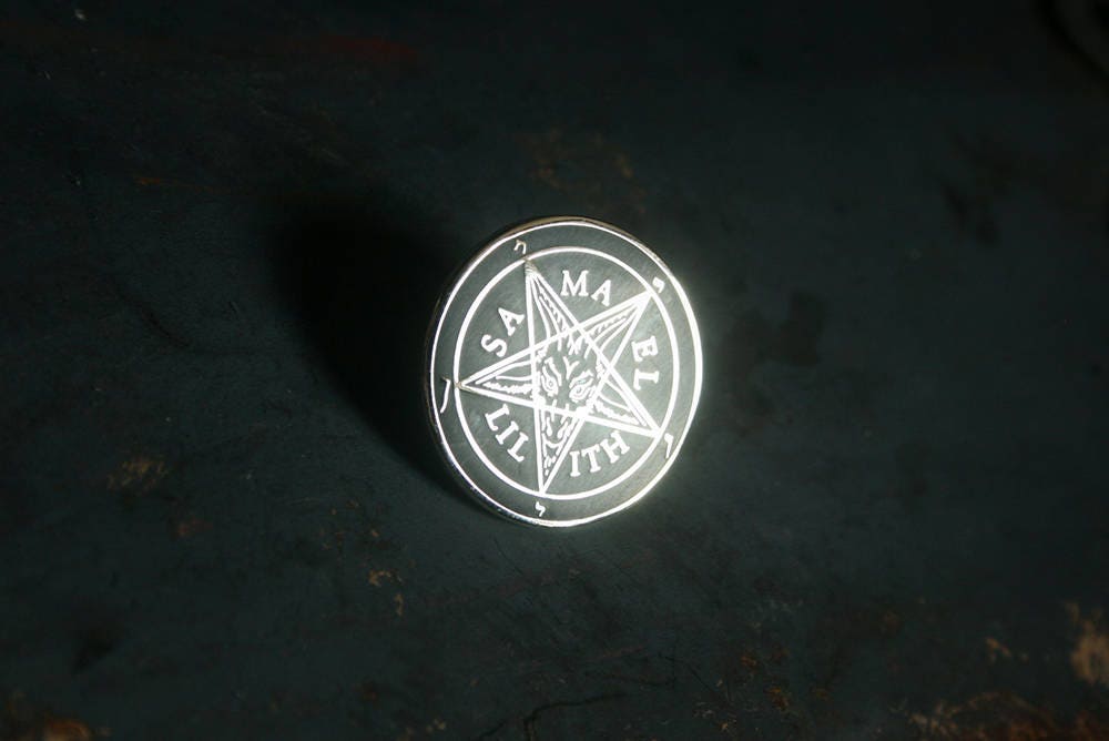 Pentagram Baphomet seal, Satan/Lilith/Samael/Leviathan - PIN