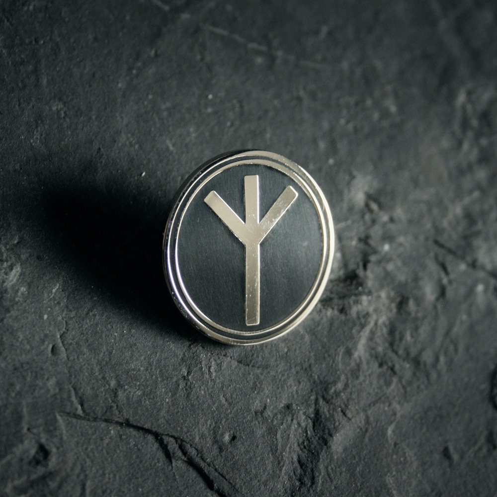 Algiz rune, circular style - PIN